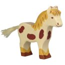 Holztiger- Pony- weiß mit hellbraunen Flecken