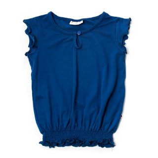 Froy & Dind- T-Shirt ROXY mit Knöpfchen- Tencel- royalblau 110/116