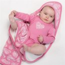 Kite- Baby-Decke mit Kapuze- DITSY HEART- pink