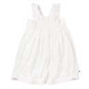 PWO- Ärmelloses Baby-Kleid- weiß- mit Rüschen- Gr. 86-104