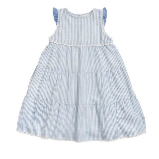 PWO- Ärmelloses Kleid- blau-weiß-gestreift- Gr. 110-134